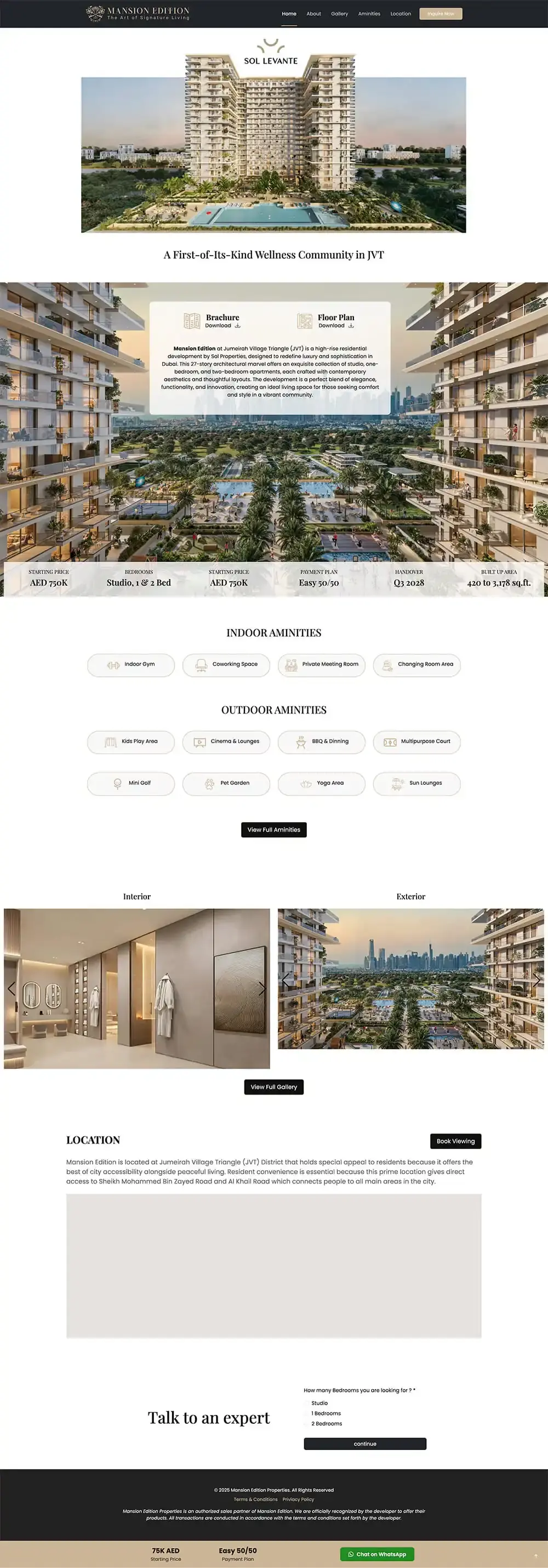 Offplan Project Landing Page 2 web design project by RedSpider Dubai
