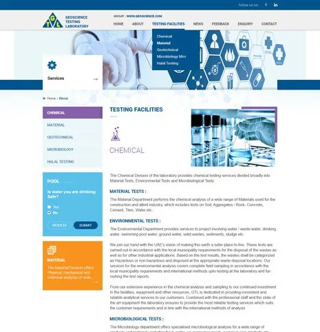 GeoScience Testing Lab