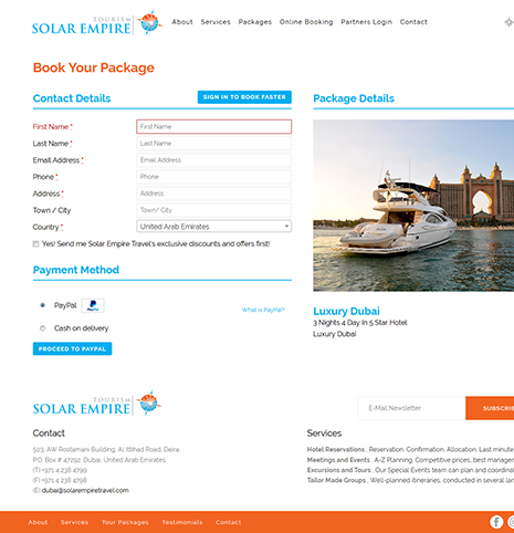 Solar Empire Tourism Dubai
